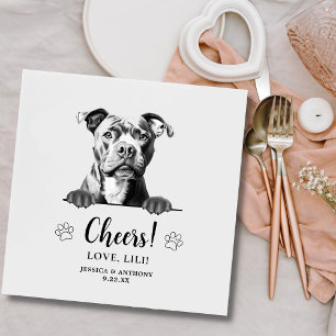 Serviette En Papier Dessin de Chien robuste Salutation personnalisée