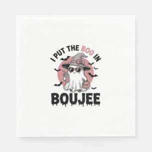 Serviette En Papier Dessin de gravure vintage Halloween fantôme Boujee