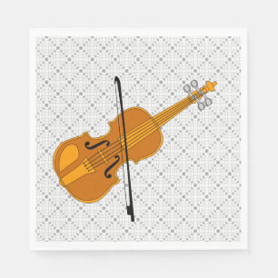 Serviette En Papier Dessin de violon