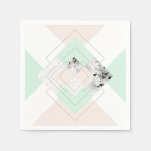 Serviette En Papier Dessin géométrique de style moderne