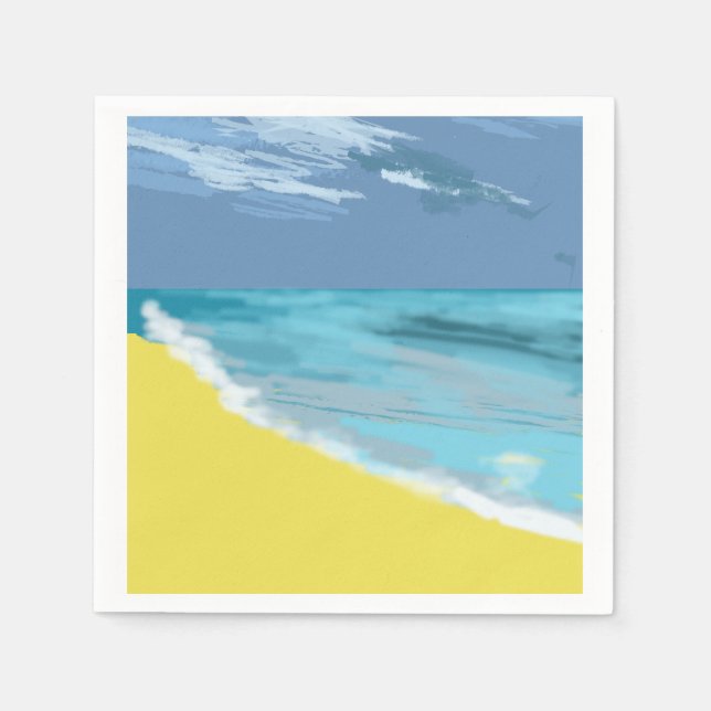 Serviette En Papier Dessin numérique d'été doux (Devant)