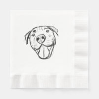 dessin pitbull simple amoureux des chiens noir bla