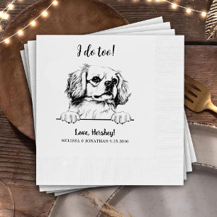 Serviette En Papier Dessin Tibétain Espagnol Chien Personnalisé Je le 
