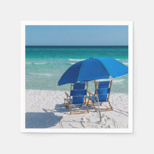 Serviette En Papier Destin Florida Chaises Et Papier Parapluie Napkin