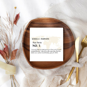 Serviette En Papier Destination Fun fact mariage, dîner de répétition