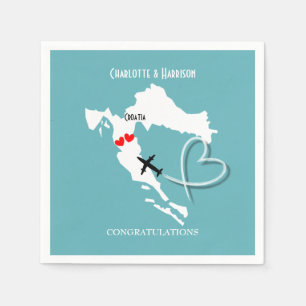 Serviette En Papier Destination mariage Croatie