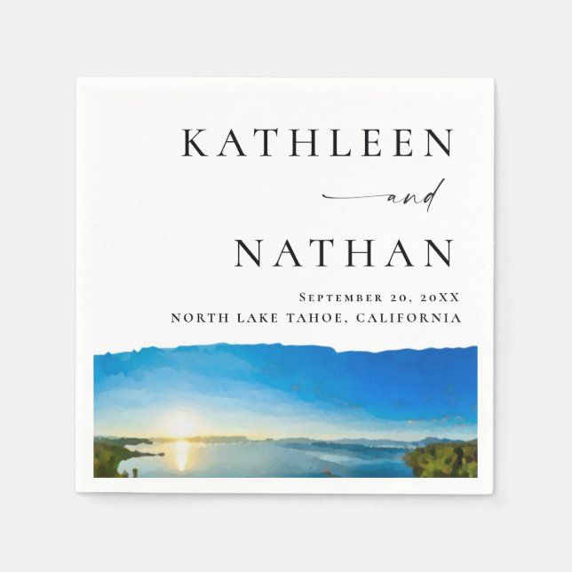 Serviette En Papier Destination North Lake Tahoe (Devant)