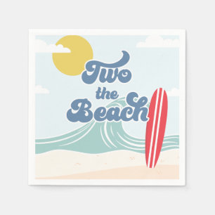 Serviette En Papier Deux à la plage Fête d'anniversaire pour 2 ans à l