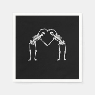 Serviette En Papier Deux Coeurs de squelette Mains Classique