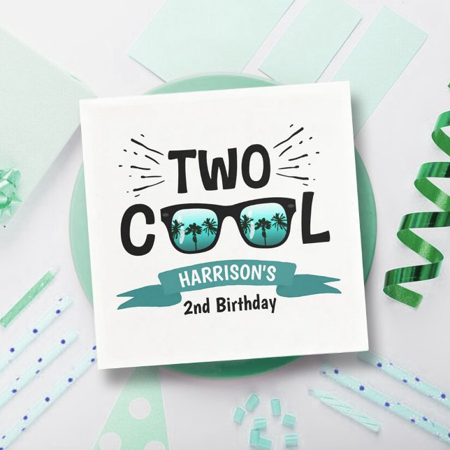Serviette En Papier Deux garçons Cool 2e anniversaire (Créateur téléchargé)
