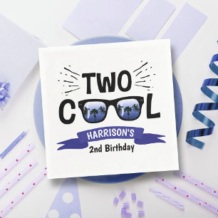 Serviette En Papier Deux garçons Cool 2e anniversaire