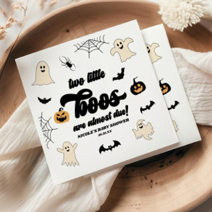 Serviette En Papier Deux petits boos jumeaux Baby shower d'Halloween