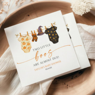 Serviette En Papier Deux petits hululements sont presque là ! Jumeaux