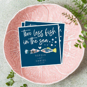 Serviette En Papier Deux Poissons De Moins Dans Le Mariage De Mer
