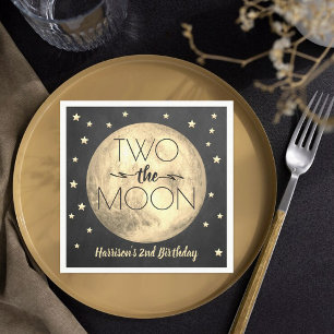 Serviette En Papier Deux serviettes de la lune 2e anniversaire