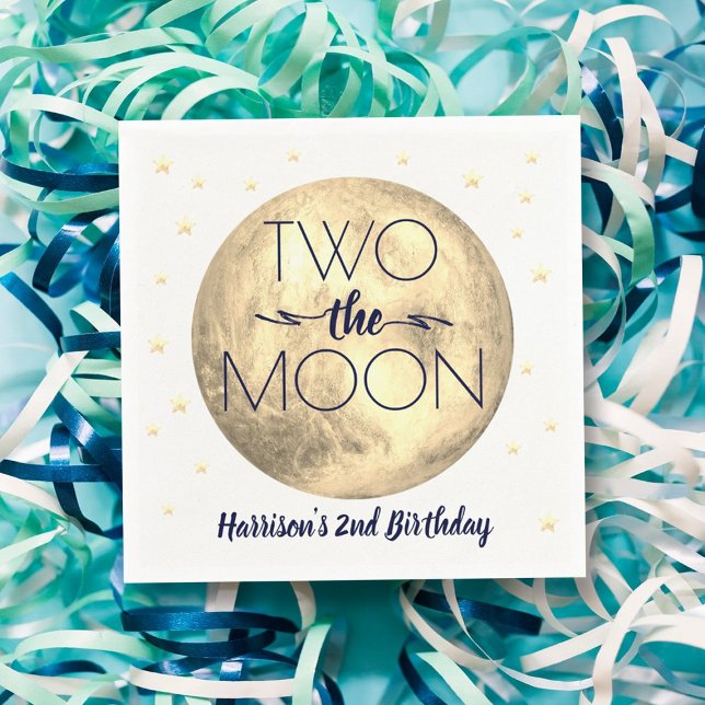 Serviette En Papier Deux serviettes de la lune 2e anniversaire (Créateur téléchargé)