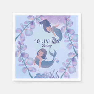 Serviette En Papier Deux sirènes dansantes