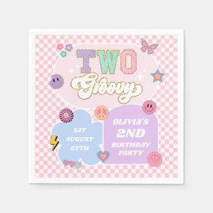 Serviette En Papier Deux Super Preppy Patch 2e fête d'anniversaire