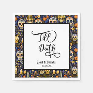Serviette En Papier Día de los muertos Jusqu'à la mort fête ou Mariage