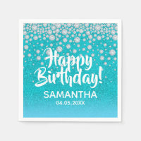 Diamants de parties scintillant bleu turquoise ver