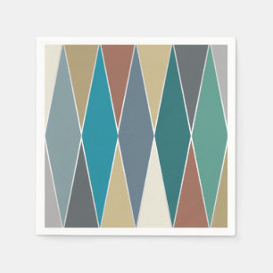 Serviette En Papier Diamants modernes du milieu du siècle