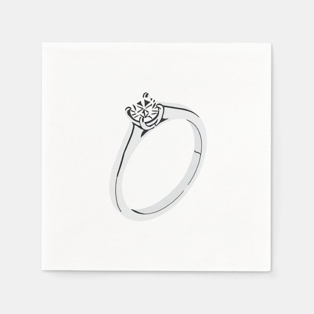 Serviette En Papier Diamond Engagement Ring (Devant)