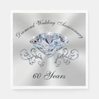 Diamond Mariage Anniversaire serviettes BULK rabai
