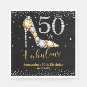 Serviette En Papier Diamond Parties scintillant Cinquante et fabuleux 