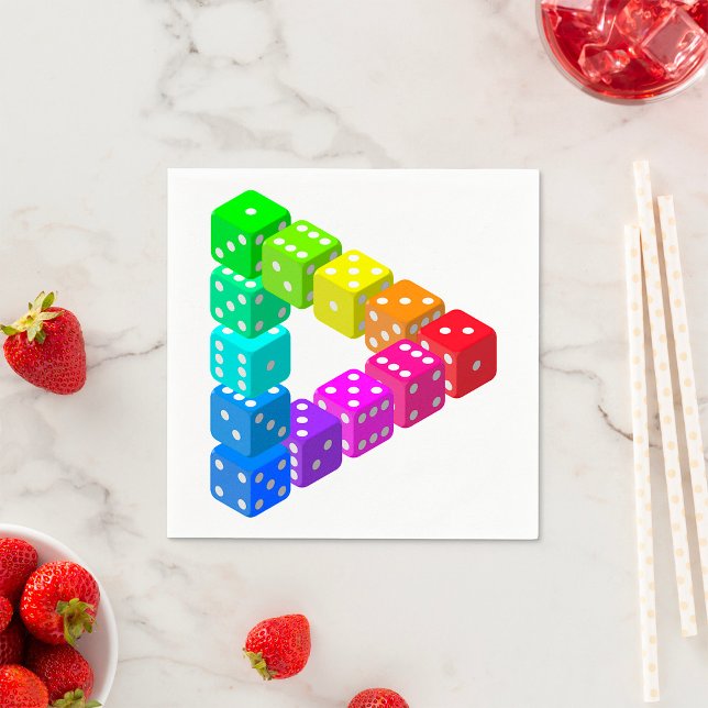 Serviette En Papier Dice Triangle Paper Napkins (Créateur téléchargé)