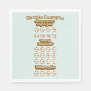 Serviette En Papier Digraphes, Trigraphes Apprendre La Phonique Anglai