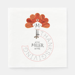Serviette En Papier Dinde de Thanksgiving