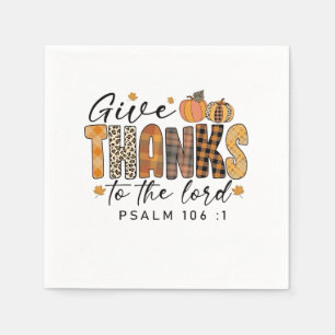 Serviette En Papier Dinde de Thanksgiving pour remercier le Seigneur  