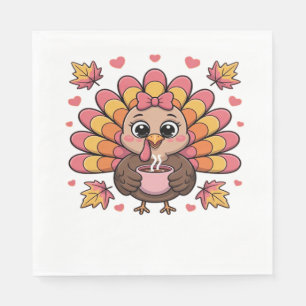 Serviette En Papier dinde de thanksgiving rose kawaii T-Shirt Classiqu