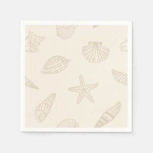 Serviette En Papier Dîner côtier Sandy Taupe