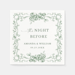 Serviette En Papier Dîner de répétition de la Renaissance Ornate Sage 