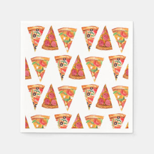 Serviette En Papier Dîner de répétition de mariage et Love et Pizza