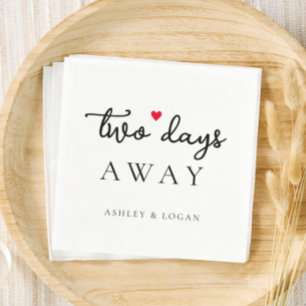 Serviette En Papier Dîner De Répétition Mariage À Deux Jours