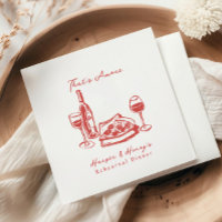 Dîner de répétition That's Amore Pizza Wine Sketch