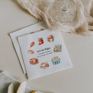 Serviette En Papier Dîner de Thanksgiving personnalisé pour la fête de