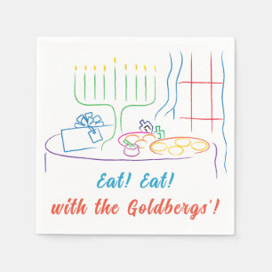 Serviette En Papier Dîner de vacances Hanoukka