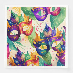 Serviette En Papier Dîner en papier Mardi Gras Mask