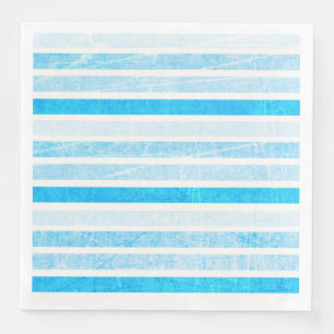 Serviette En Papier Dîner en papier rayé bleu craquelé serviettes