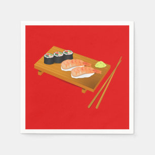 Serviette En Papier Dîner japonais de sushi