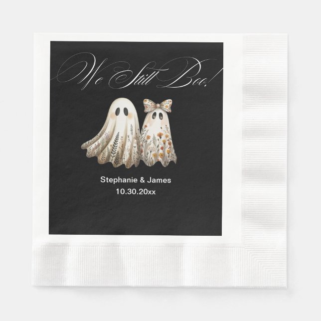 Serviette En Papier Dîner Mariage À Thème Halloween Cute (Devant)