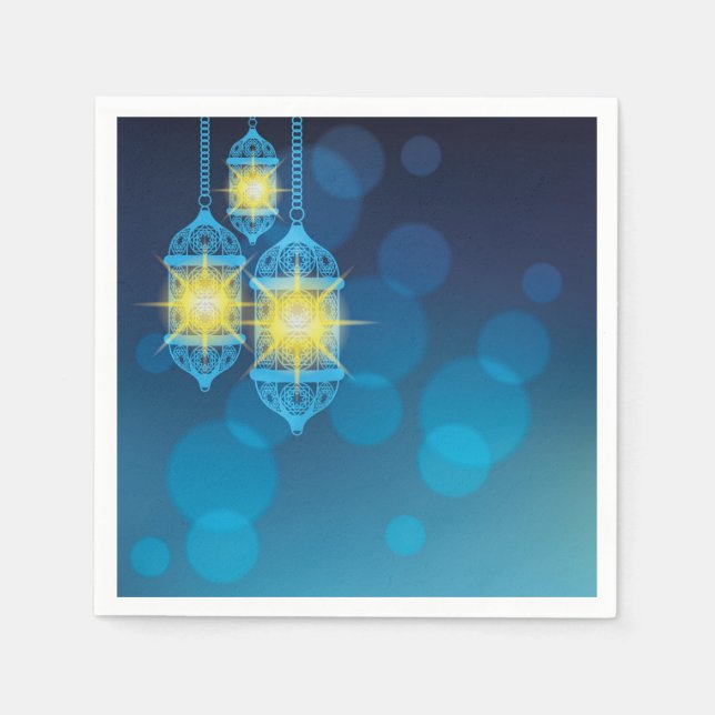 Serviette En Papier Dîner pour la fête des lanternes marocaines arabes (Devant)