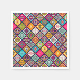 Serviette En Papier Diner-soirée mandala marocaine arabe