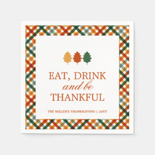 Serviette En Papier Dîner Thanksgiving personnalisé