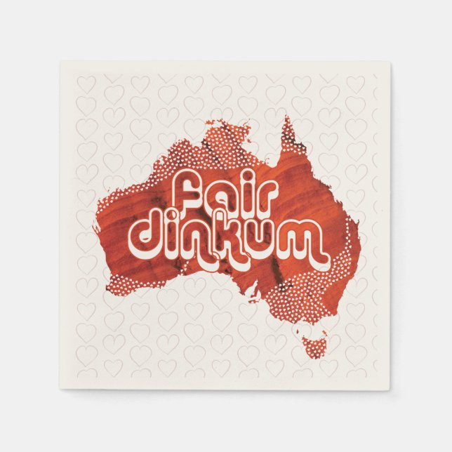 SERVIETTE EN PAPIER DINKUM ÉQUITABLE D'AUSTRALIE (Devant)