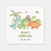 Dinosaur Anniversaire Serviettes - Garçon Enfants