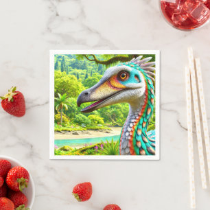 Serviette En Papier Dinosaur Bird